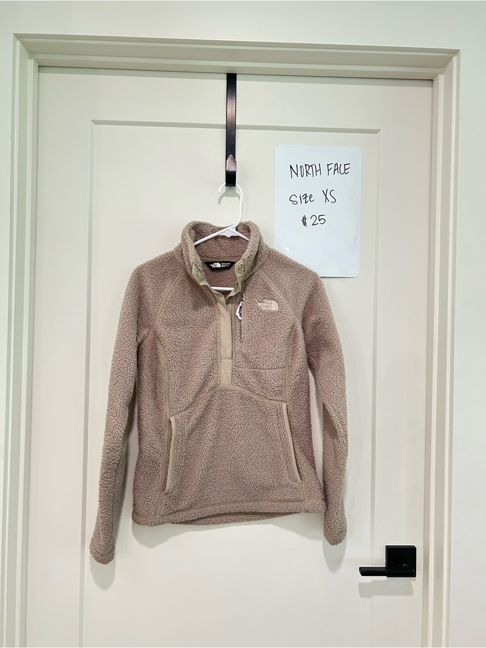 The North Face Women's Taupe Sherpa Half-Zip Pullover